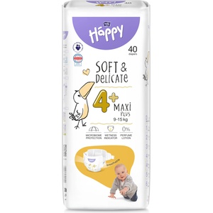Bella HAPPY S&D размер 4+ Maxi Plus 9-15 кг 40 бр
