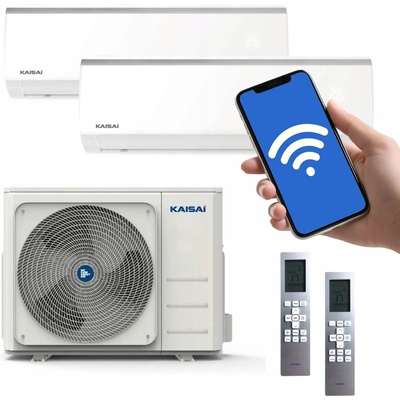 KAISAI multisplit Fly 2x 2,6kW pro 50m2 s WiFi a funkcí topení