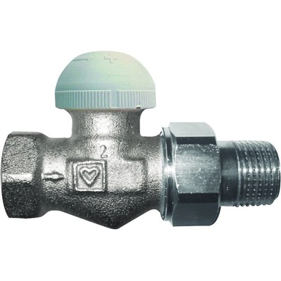 HERZ TS-98-VHF termostatický ventil 1/2" M30x1,5 s plynulým přednastavením přímý, číselná stupnice (šedá krytka) 1 7623 21