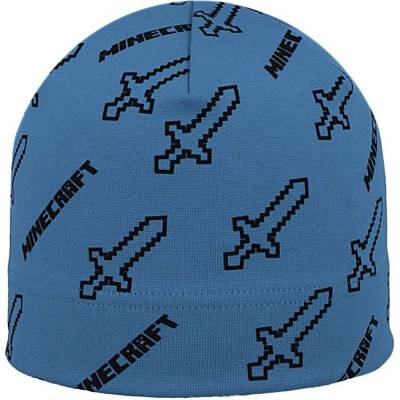 RDX Chlapčenská bavlnená čiapka Minecraft modrá