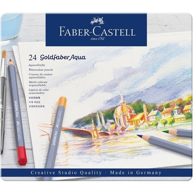 Faber-Castell Акварелни моливи Goldfaber Aqua, 24 цвята, в м (1015120416)