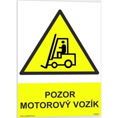 Traiva s.r.o Pozor motorový vozík Verze: Plast 210 x 297 mm (A4) tl. 0.5 mm - Kód: 01177
