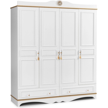 Гардероб Luna 4D бялo и капучино