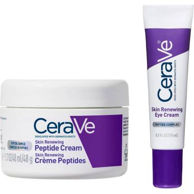 CeraVe Skin Renewing Комплект - Пептиден крем и Околоочен крем, 48 + 15 ml