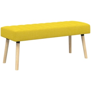 vidaXL Пейка с канали Светло жълто 110 x 40 x 46 cm Текстил (42038497)
