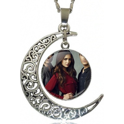 Origoska Řetízek the vampire diaries (upíří deníky) půlměsíc postavy VD3 Stříbrná