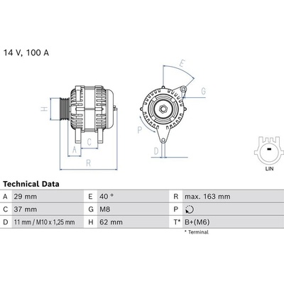 BOSCH 0 986 085 080 generátor (0986085080)