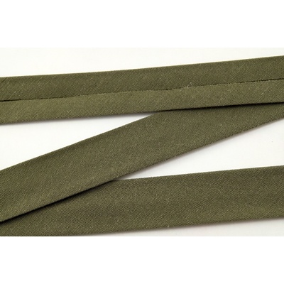 Bavlněný šikmý prúžok - šírka 3 cm khaki 700472