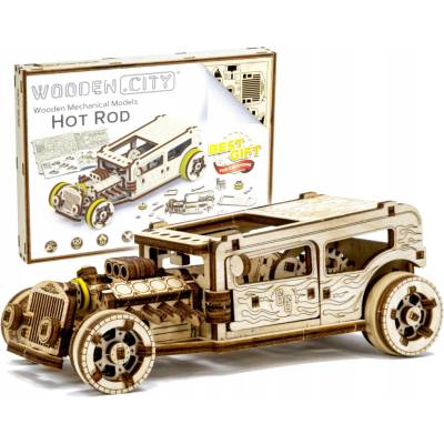 WOODEN CITY 3D puzzle Automobil Hot Rod 141 ks