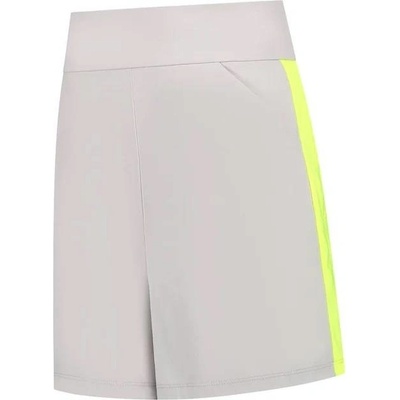 Dámské šortky PAR69 Bucci Short šedé s neonově žlutými pásy