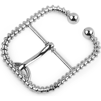 Prima-obchod Kovová spona / opasková přezka, průvlek 40 mm, barva 1 barva nikl