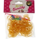 Loom bands Loom Bands pletací gumičky svítící ve tmě oranžové 200ks + háček