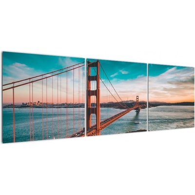 Obraz- Golden Gate, San Francisco, třídílný 150x50 cm – Hledejceny.cz