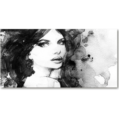 Fotoobraz na skle portrét ždny 100x50 cm