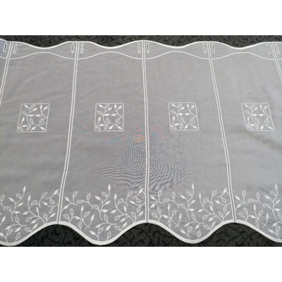 Záclona na vitrážku - voálové s výšivkou 550/045 45 cm