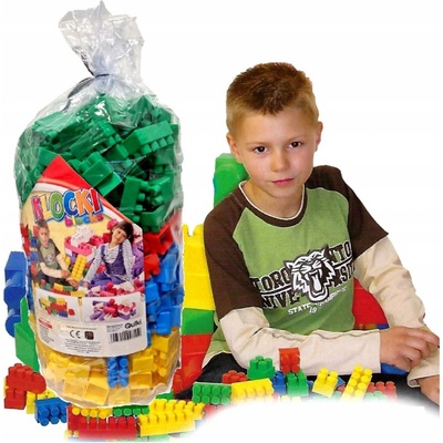 QULKI Veľké plastové stavebné kocky (300 ks)