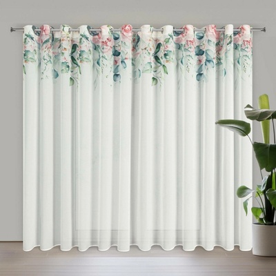 EUROFIRANY ZÁVĚS NA KROUŽCÍCH ALORA 350X250 CM LISTY