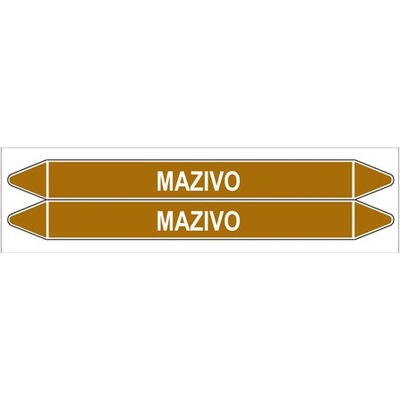 Značení potrubí, mazivo,2 ks, 450 × 52 mm PZ 008079