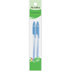 FlexOffice Химикалка, 0, 3 мм, 2 химикалки/блистер, капачка, FLEXOFFICE "Candee", синя FO-027BLUEBL (FO-027BLUEBL)