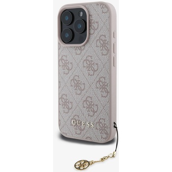 GUESS 4G заден капак с чар за iPhone 16 Pro Max тон върху тон розово Guess | Lilav | ЖЕНИ | UNI