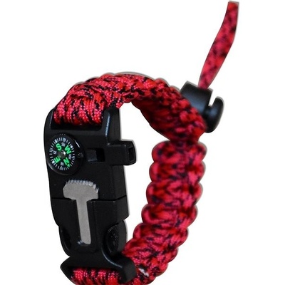 KPZ Outdoor Paracord 5 v 1 nastavitelný červená/černá