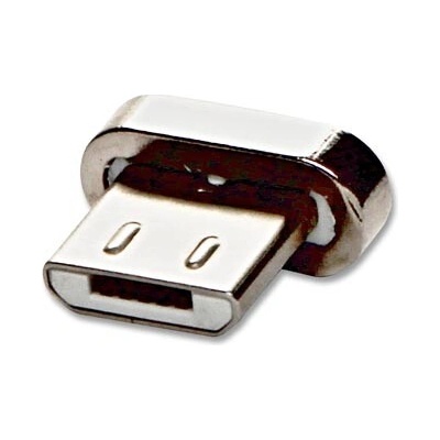 Redukce USB (2.0), Magnetický konec-USB micro (2.0) M, 0, stříbrná, redukce na magnetický kabel