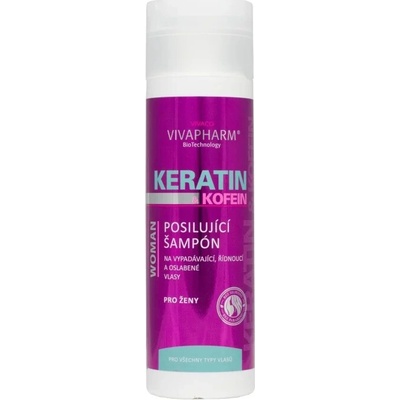 Vivaco Keratinový šampon na vlasy s kofeinem VIVAPHARM 200 ml