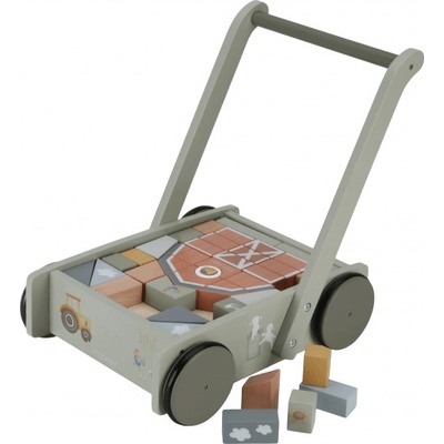 Little Dutch Vozíček s kostkami Farma