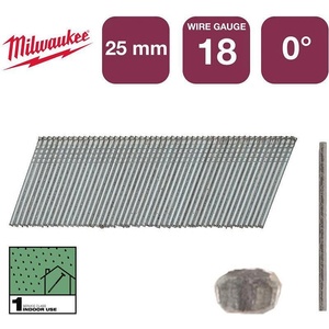 Milwaukee Галванизирани пирони 18G 25 mm 5 000 бр (4932492551)