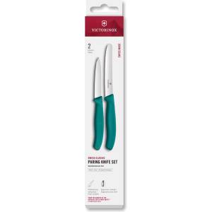 Victorinox Комплект ножове SWISS CLASSIC 8 и 11 cm, комплект 2 бр. , зелен, пластмаса, Victorinox (VN671142C1)