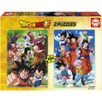Educa Пъзел, Educa, Dragon Ball 2 в 1, 2 х 500 части