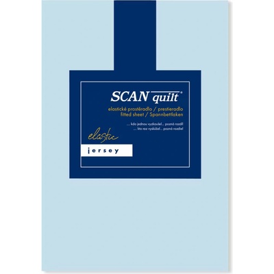 Scanquilt Prestieradlo jersey elastic svetlé modré 160x200