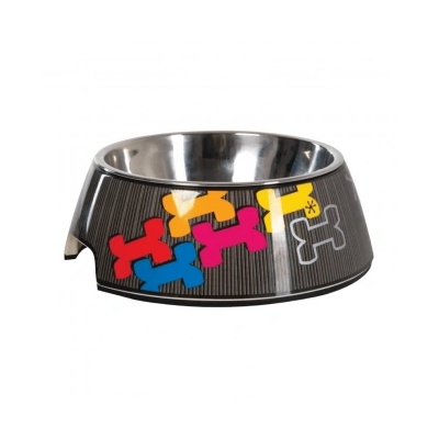 Rogz Multi Bone Medium/ Large - Метална купа за храна и вода за кучета, 700 мл