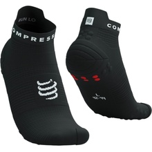 Compressport PRO RACING SOCKS V4.0 RUN LOW Čierna Biela Červená T1