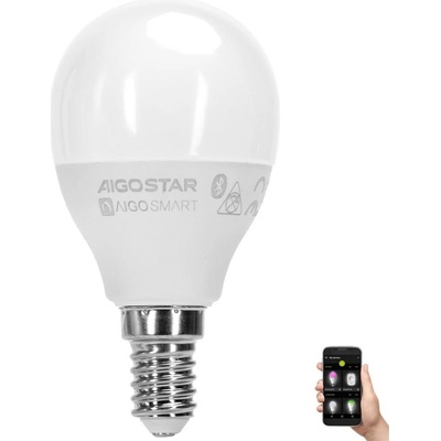 Aigostar B.V. LED RGBW Žiarovka G45 E14/4,9W/230V 2700-6500K