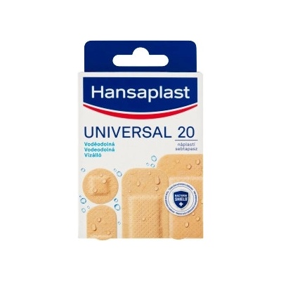 Hansaplast Vodotesné náplasti Univerzálne vodoodolná náplasť 20 ks