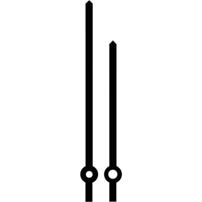 MPM Kovové hodinové ručičky 004563 (103 mm, 80 mm) - černé E34.4940.004563