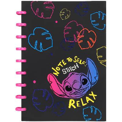 Тетрадка със спирала Cool Pack Disney - Stitch Relax, B5, 100 листа, квадратчета (91491PTR)