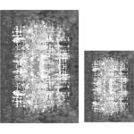Mila Home Бели/сиви килими за баня в комплект 2 бр. 60x100 cm Modern - Mila Home (HKG-NEWBNY-81)