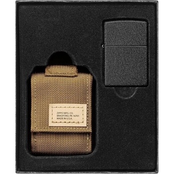 Zippo Тактически калъф Zippo Brown + комплект запалки Black Crackle (Z.30057)