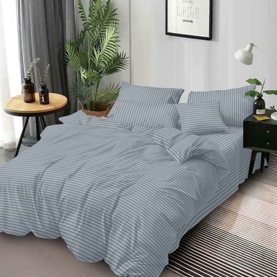 EmonaMall Едноцветно спално бельо с ластик EmonaMall, 6 части - Модел S18648 (S18648-3333f8-17)