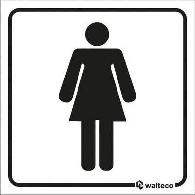 Walteco WC Ženy, 80x80mm, samolepka Množstvo: 1 ks , 20110