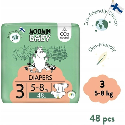 Muumi MOOMIN Baby 3 MIDI 5-8 kg 48 ks EKO