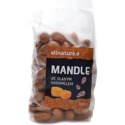 Allnature Mandle slaný karamel 500 g