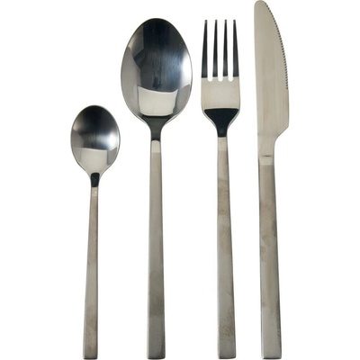 Excellent Houseware Sada černých příborů 16 ks