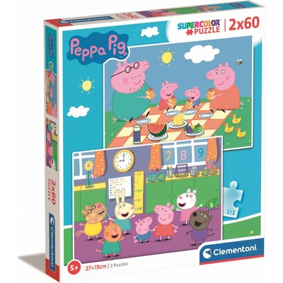 CLEMENTONI Prasátko Peppa 2x60 dílků