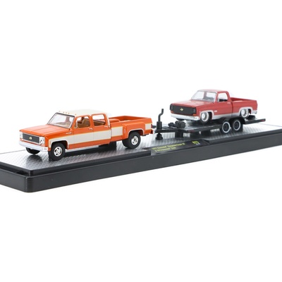 M2 Machines Chevrolet Cheyenne Super 30 1967 + přivěs + Chevrolet Truck 1973 1:64