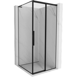Mexen Rox L плъзгаща се душ кабина дясна 120 x 120 см, черна рамка, черна - 8C2L-120-120-70-70-P (8C2L-120-120-70-70-P)