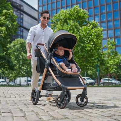 Kinderkraft kombinovaný 3v1 Esme Pure Black 2025