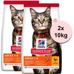 HILL'S Hill s Science Plan гранули за възрастни котки с пиле 2 x 10 кг